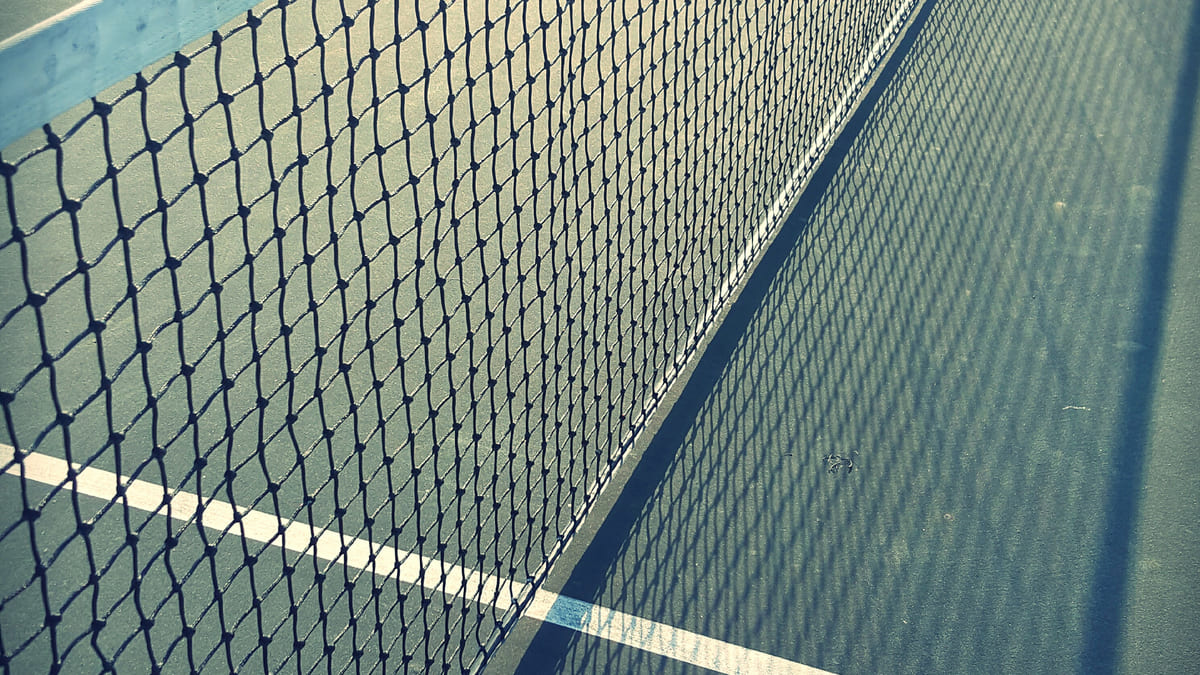 Detalle de red de tenis
